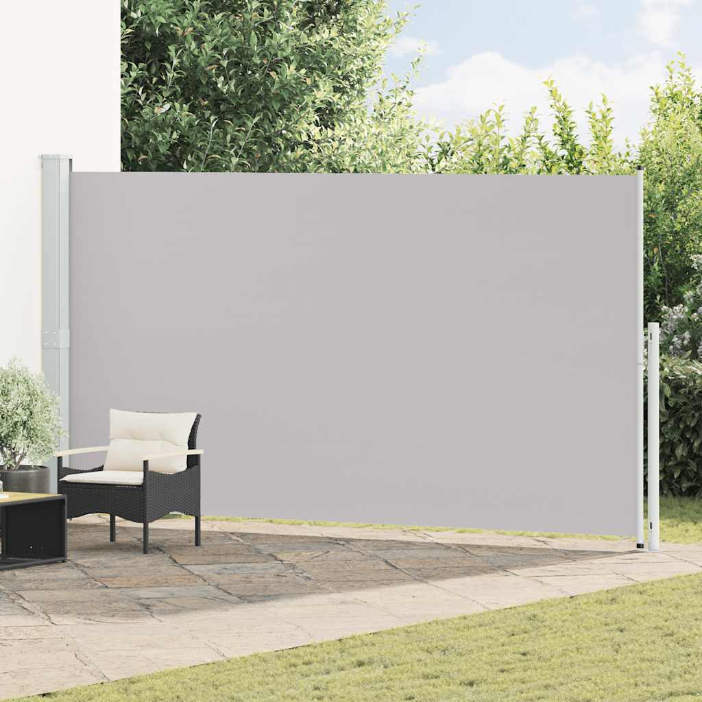 E-shop vidaXL Zaťahovacia bočná markíza na terasu 200x500 cm sivá