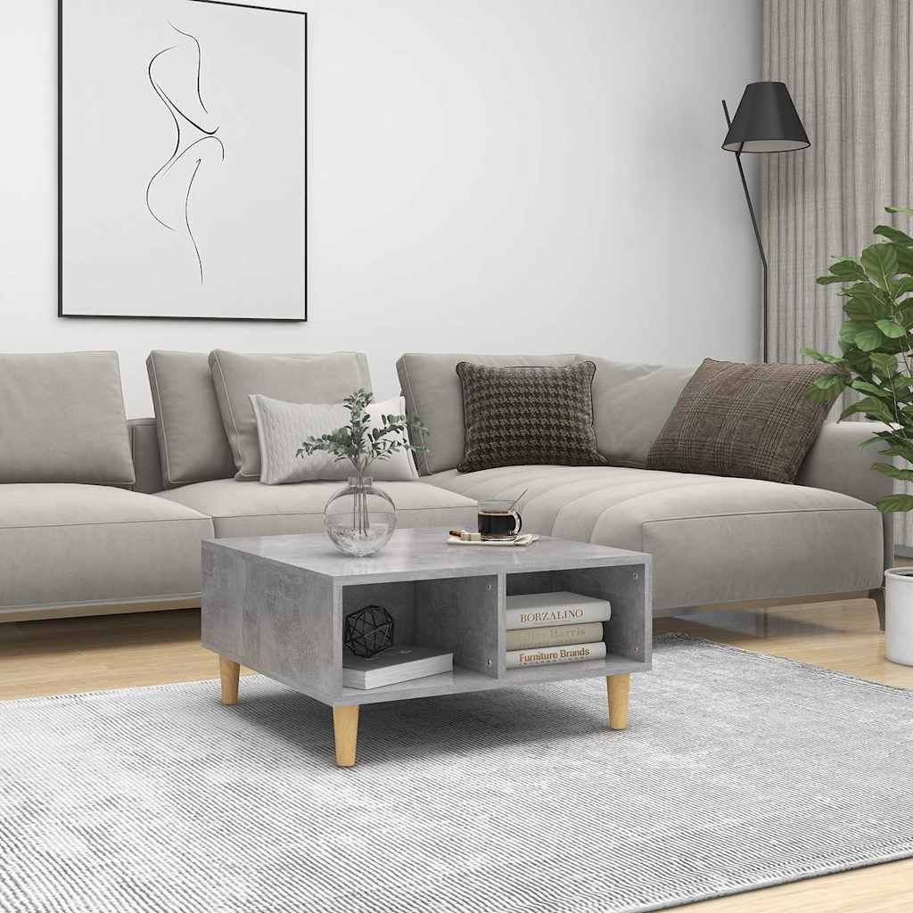 E-shop vidaXL Konferenčný stolík, betónovo sivý 60x60x30 cm, kompozitné drevo