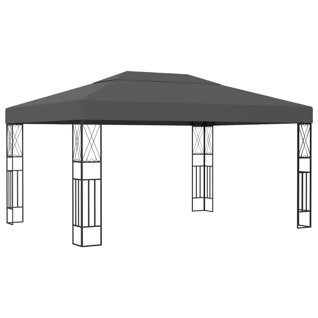 E-shop vidaXL Altánok 3x4 m, antracitový, látka
