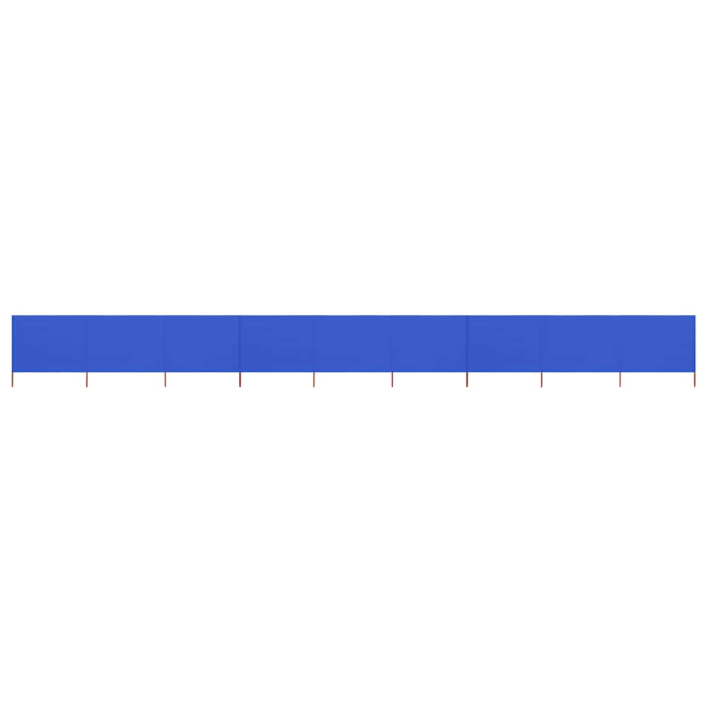 E-shop vidaXL 9-panelová zábrana proti vetru látková 1200x160 cm azúrovo-modrá