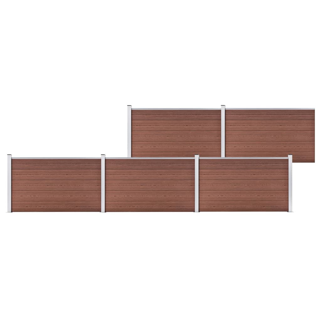 E-shop vidaXL Záhradný plot hnedý 872x106 cm WPC