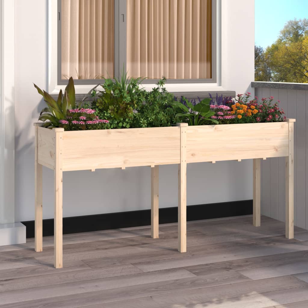 E-shop vidaXL Kvetináč s vložkou 161x45x76 cm jedľový masív