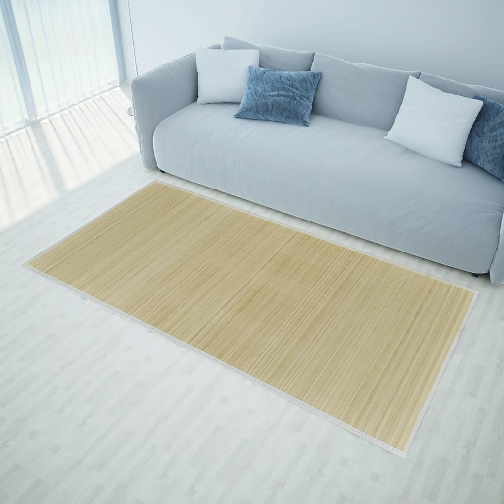 E-shop vidaXL Obdĺžnikový prírodný bambusový koberec 150x200 cm