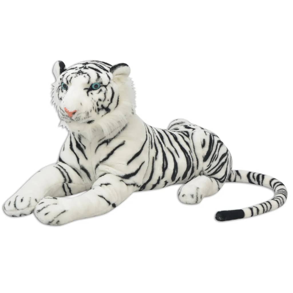 E-shop vidaXL Hračka plyšový tiger, biely, XXL
