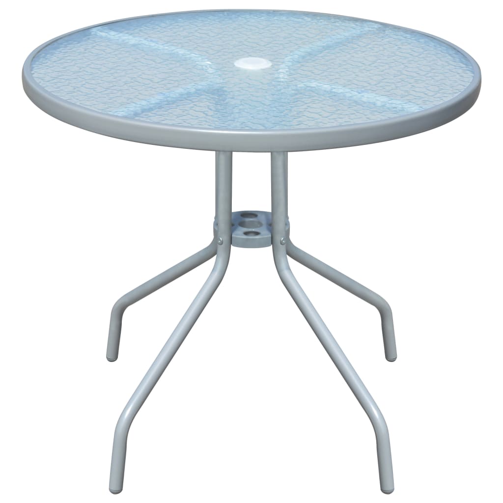 E-shop vidaXL Bistro stolík, sivý 80x71 cm, oceľ
