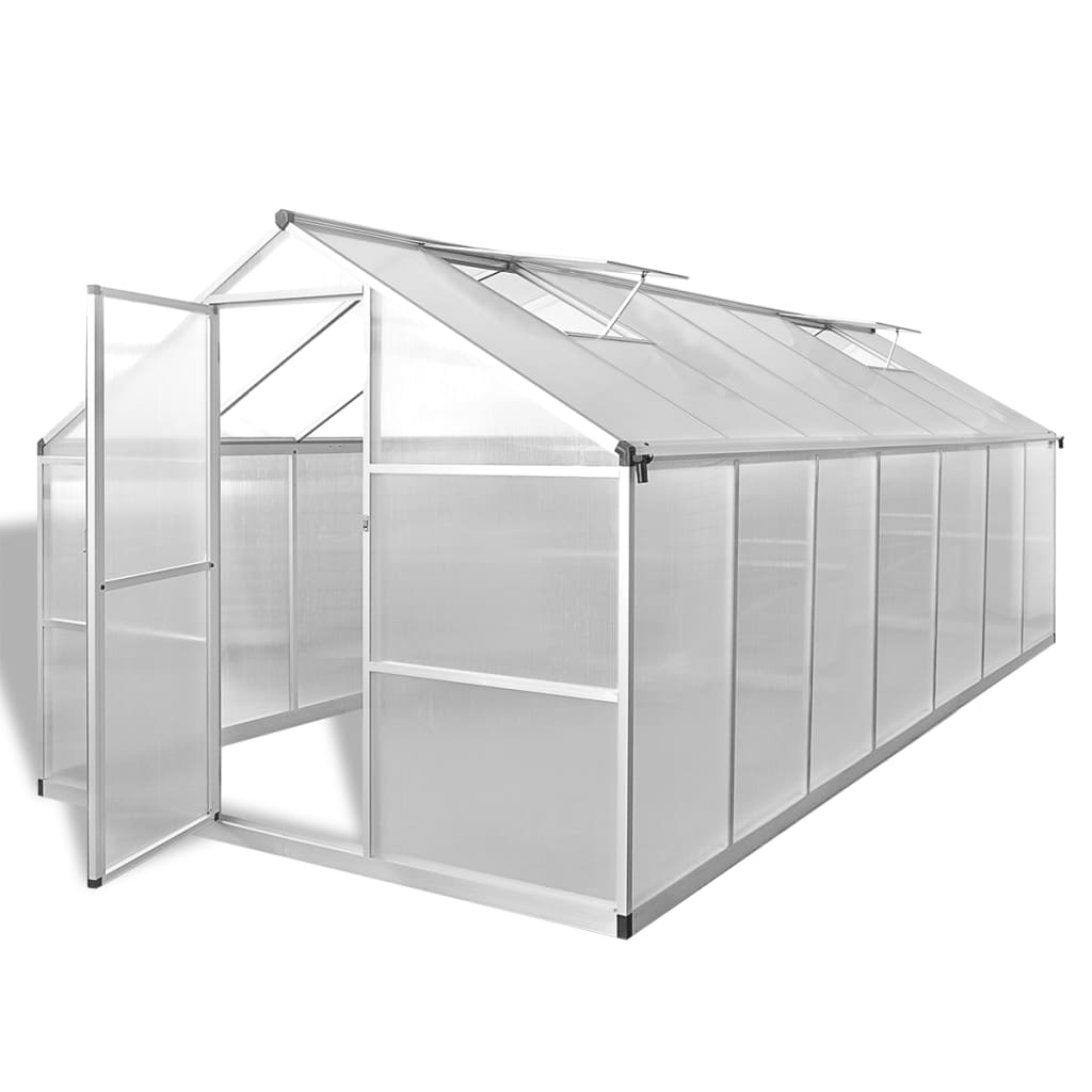 E-shop vidaXL Skleník, spevnený hliník 10,53 m²