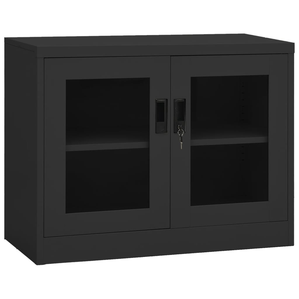 E-shop vidaXL Kancelárska skriňa antracitová 90x40x70 cm oceľ