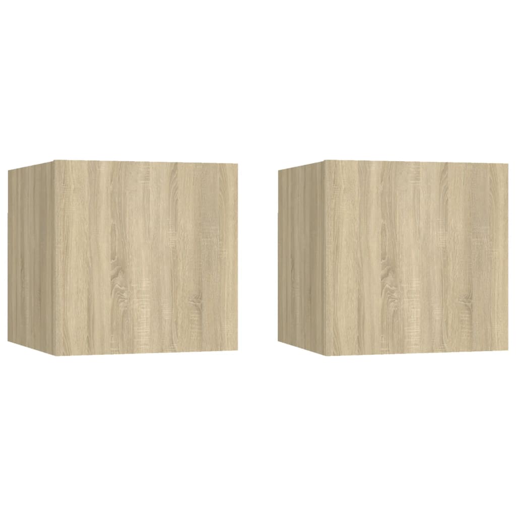 E-shop vidaXL Nočné stolíky 2 ks, dub sonoma 30,5x30x30 cm, kompozitné drevo