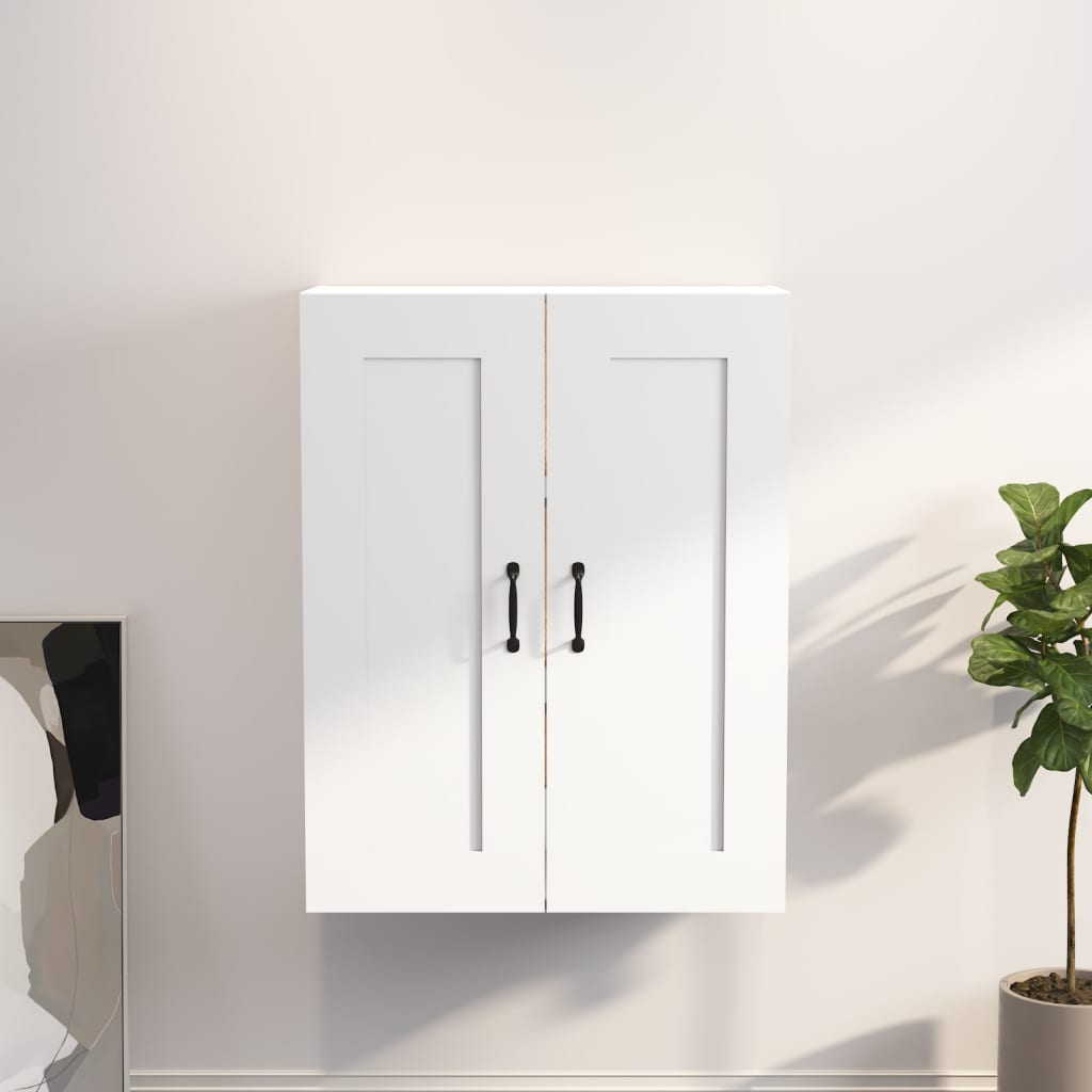 E-shop vidaXL Závesná nástenná skrinka biela 69,5x32,5x90 cm