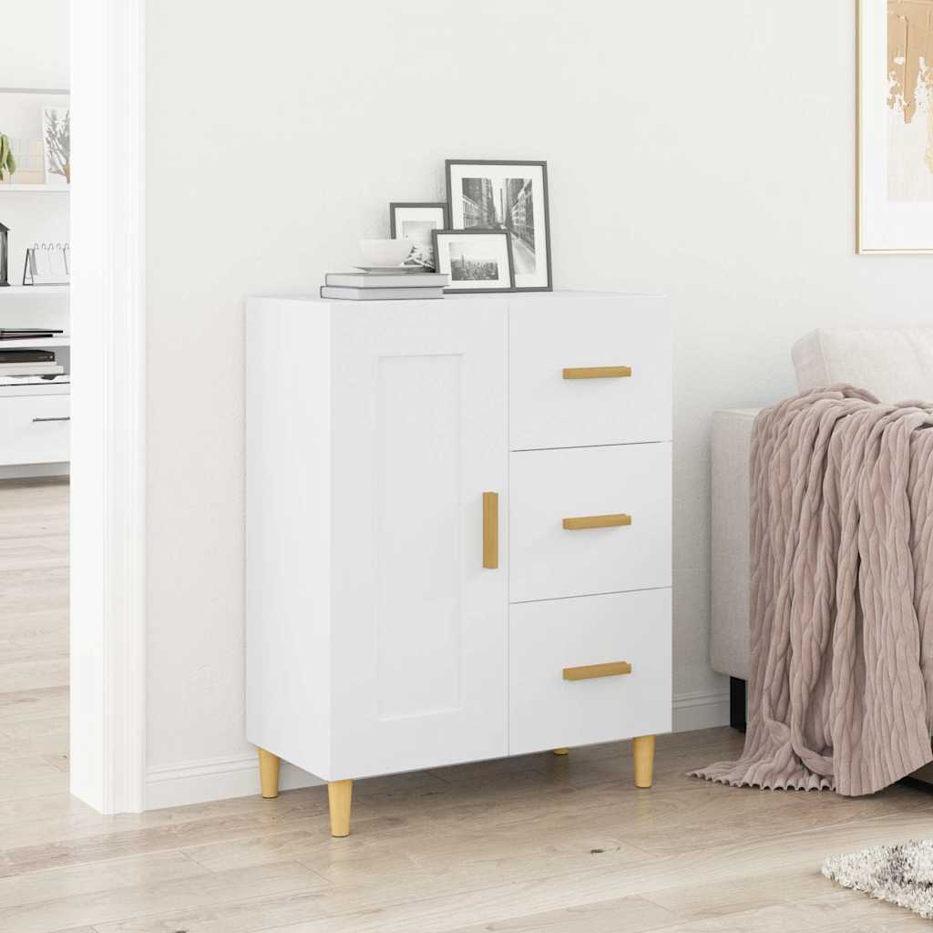 E-shop vidaXL Komoda biela 69,5x34x90 cm spracované drevo