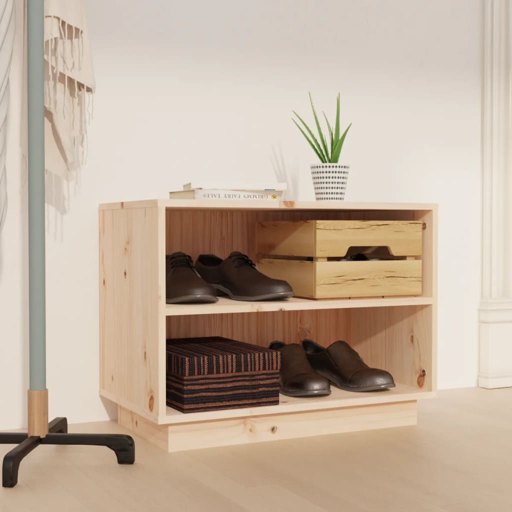 E-shop vidaXL Skrinka na topánky 60x34x45 cm masívna borovica