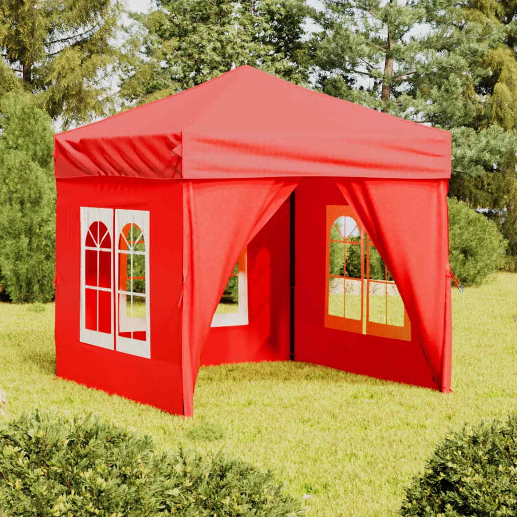 E-shop vidaXL Skladací párty stan s bočnicami červený 2x2 m