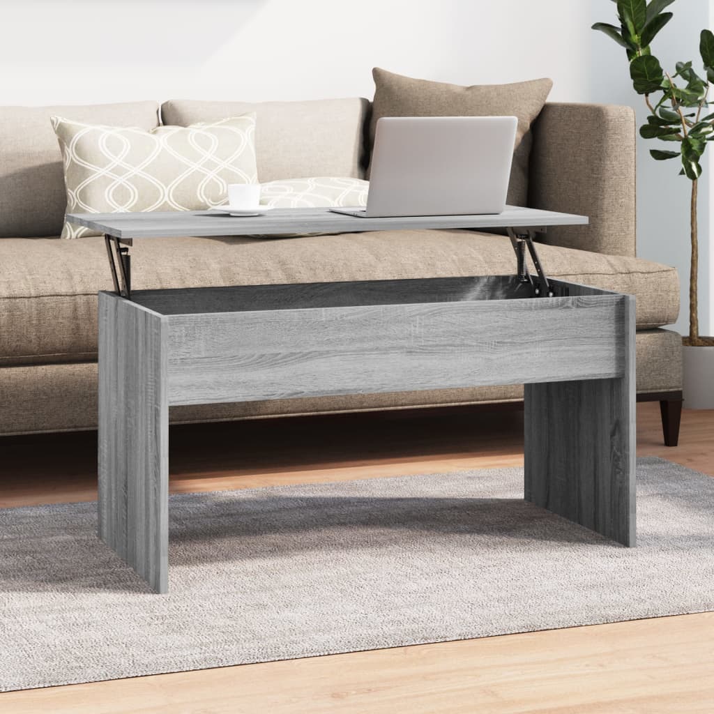 E-shop vidaXL Konferenčný stolík sivý sonoma 102x50,5x52,5cm spracované drevo