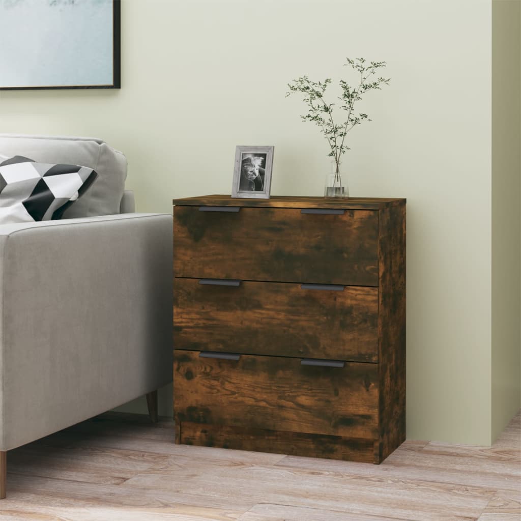 E-shop vidaXL Komoda dymový dub 60x30x70 cm spracované drevo
