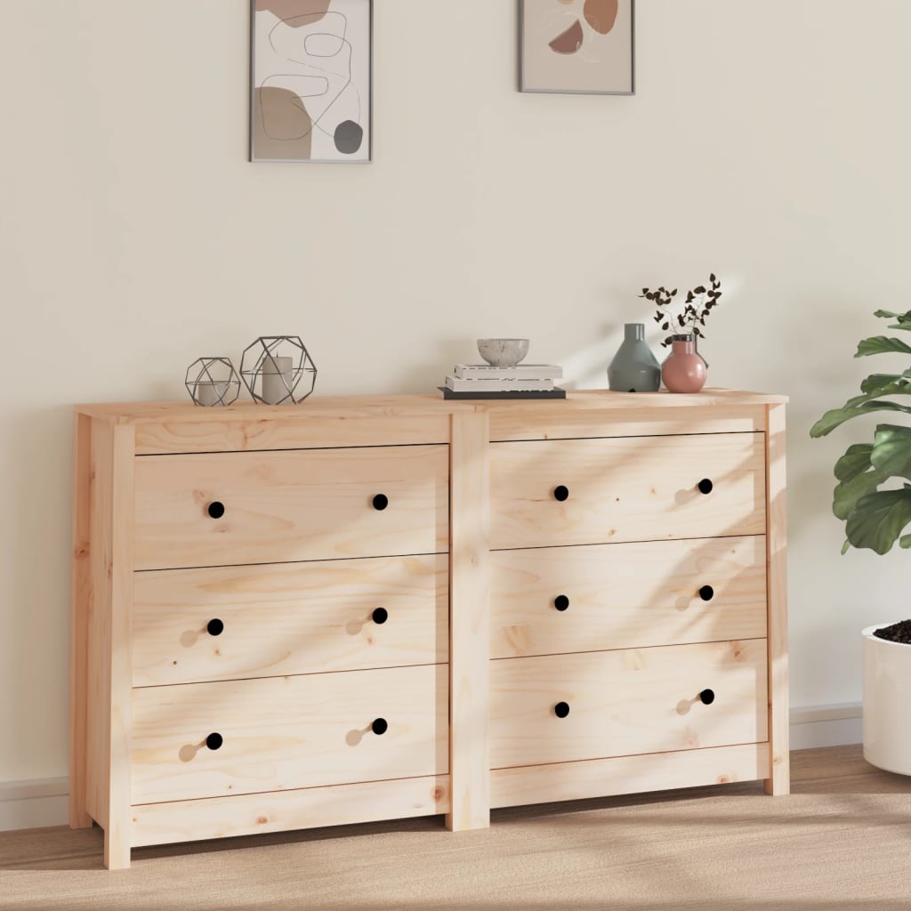 E-shop vidaXL Komoda 140x35x80 cm borovicový masív