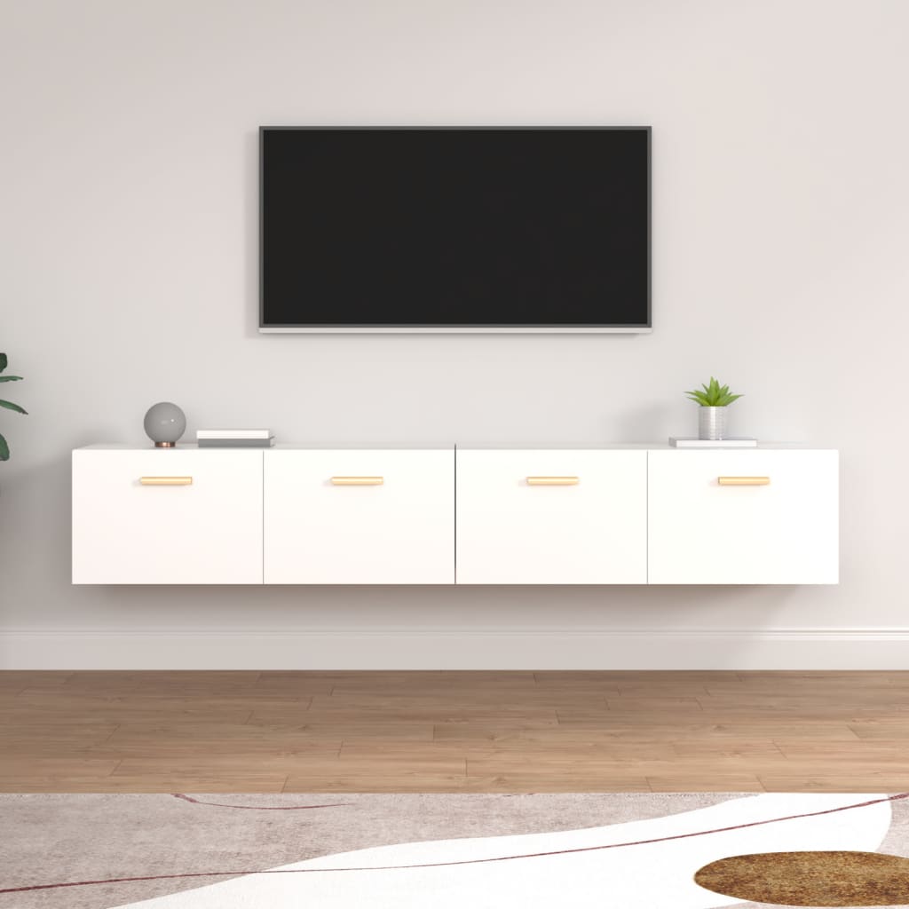 E-shop vidaXL Nástenné skrinky 2 ks biele 100x36,5x35 cm spracované drevo