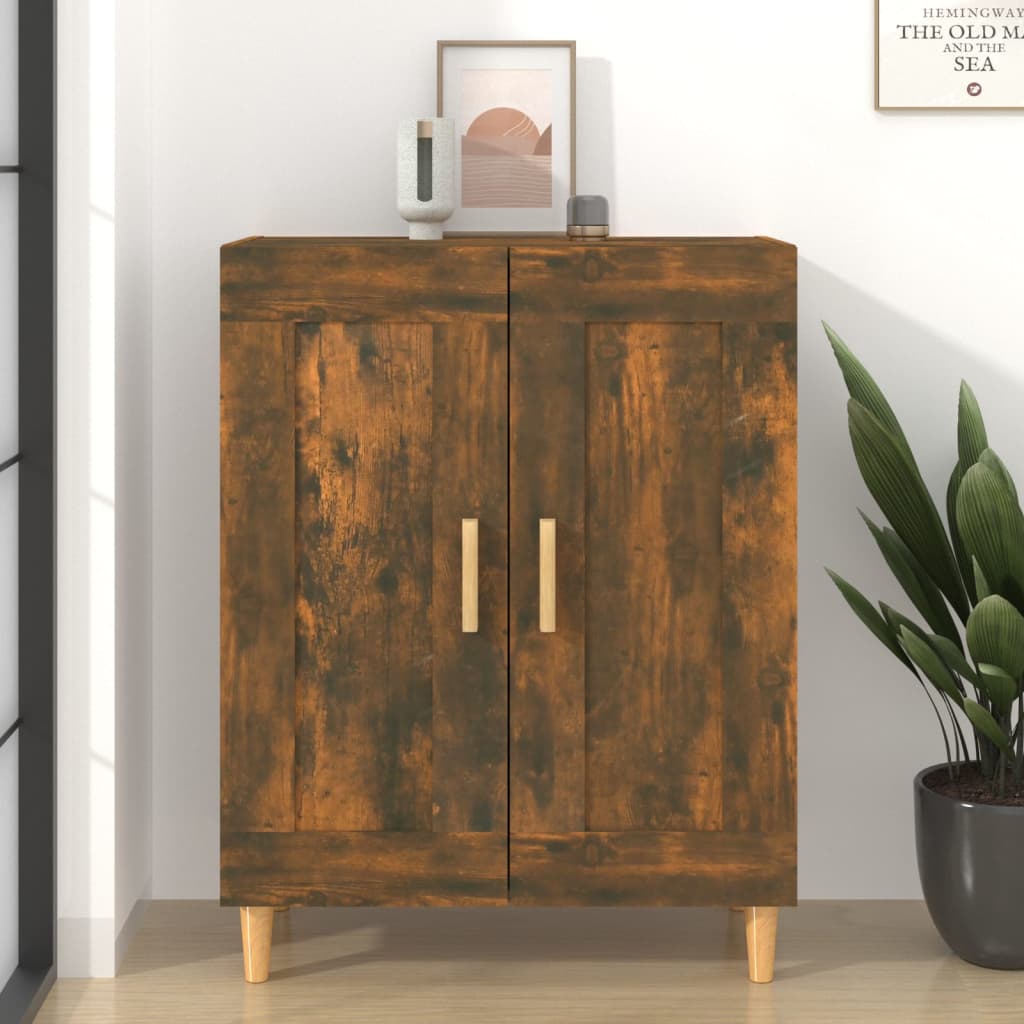 E-shop vidaXL Komoda dymový dub 69,5x34x90 cm spracované drevo
