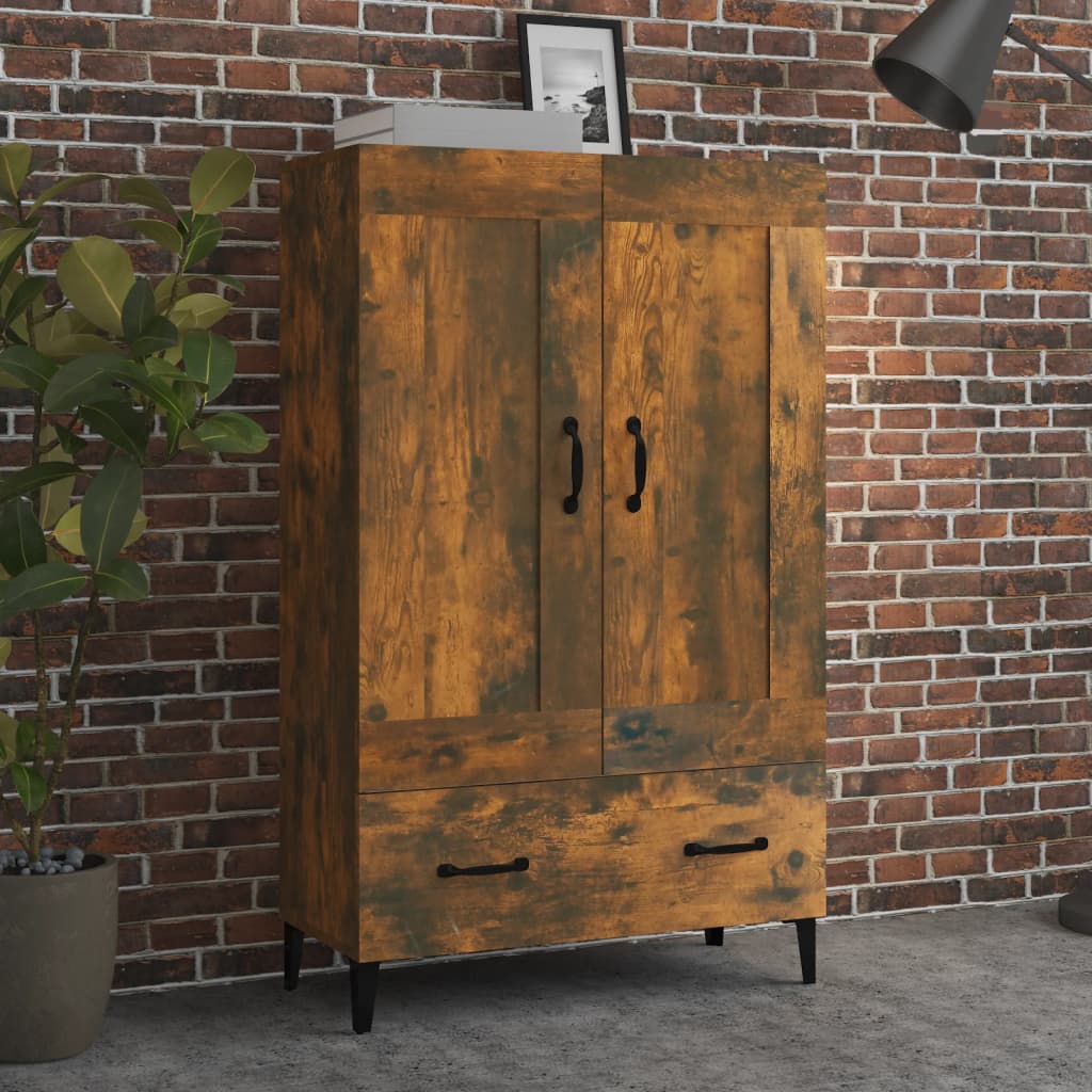 E-shop vidaXL Vysoká skrinka dymový dub 70x31x115 cm spracované drevo