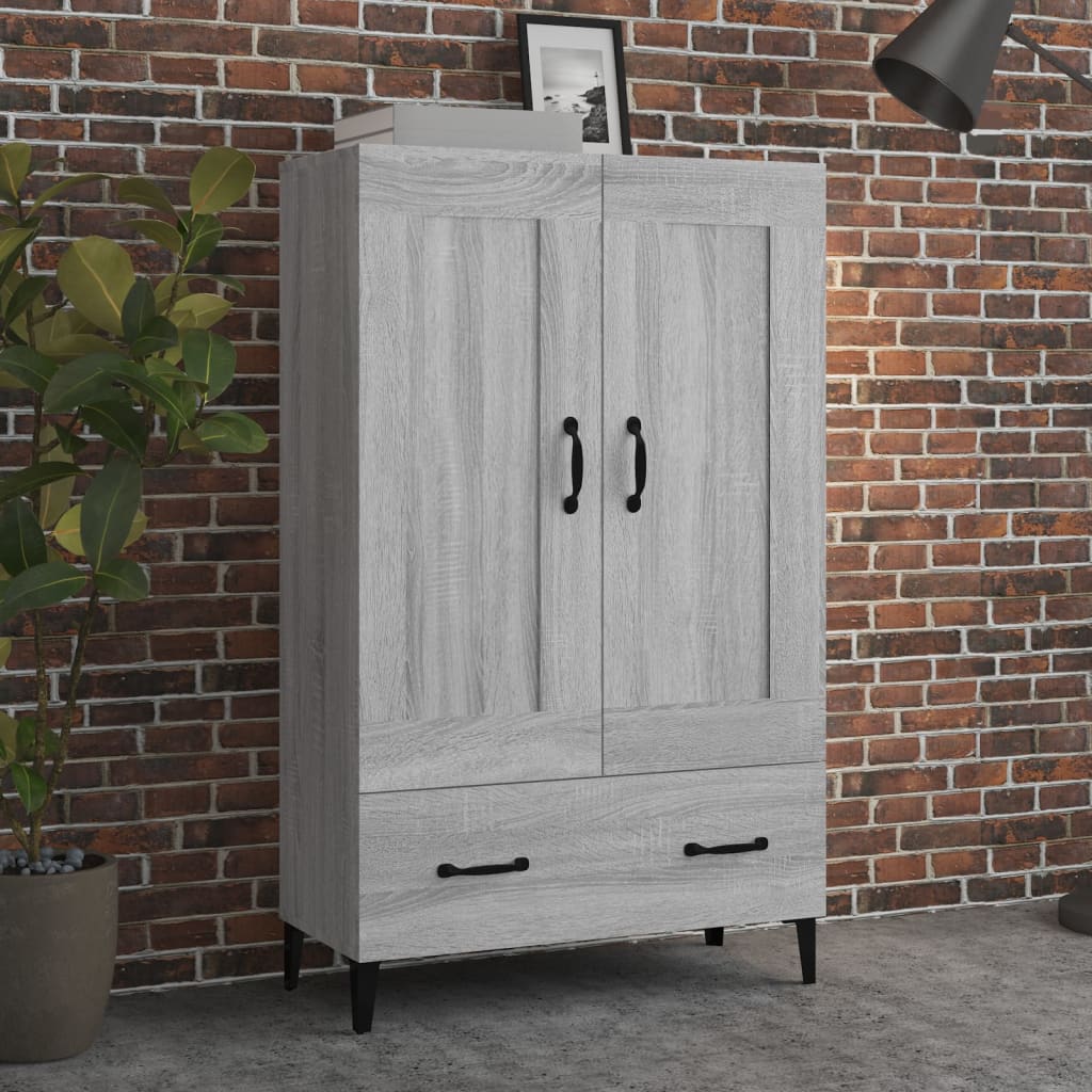 E-shop vidaXL Vysoká skrinka sivý dub sonoma 70x31x115 cm spracované drevo