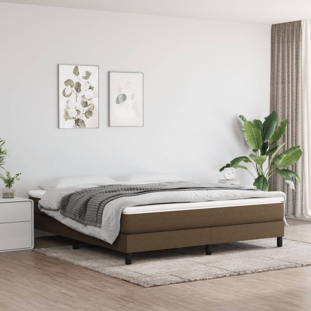 E-shop vidaXL Matrac s taštičkovými pružinami stredná tvrdosť tmavohnedý 180x200x20 cm látka