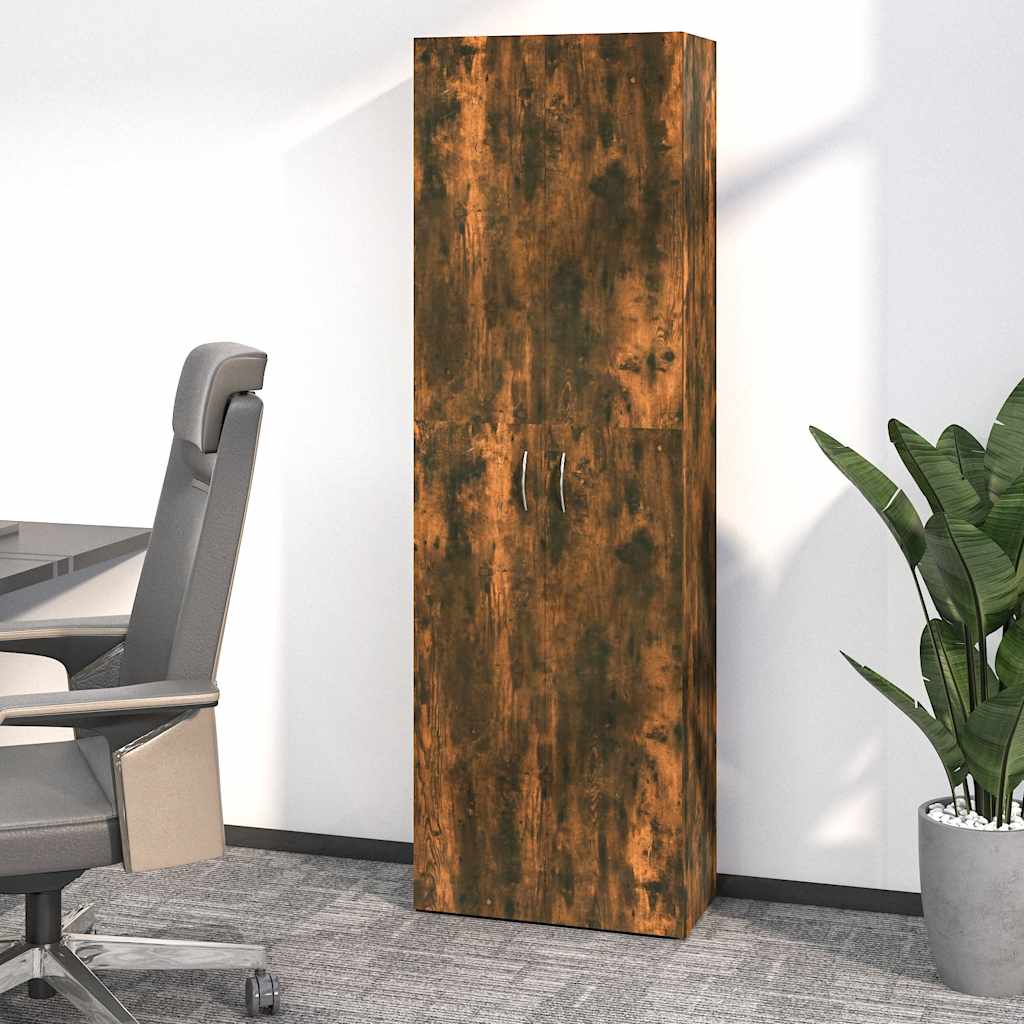 E-shop vidaXL Kancelárska skrinka dymový dub 60x32x190 cm spracované drevo
