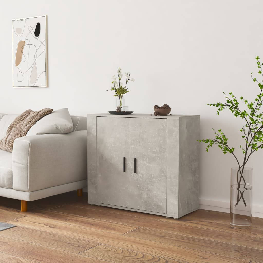E-shop vidaXL Komoda betónovo sivá 80x33x70 cm spracované drevo