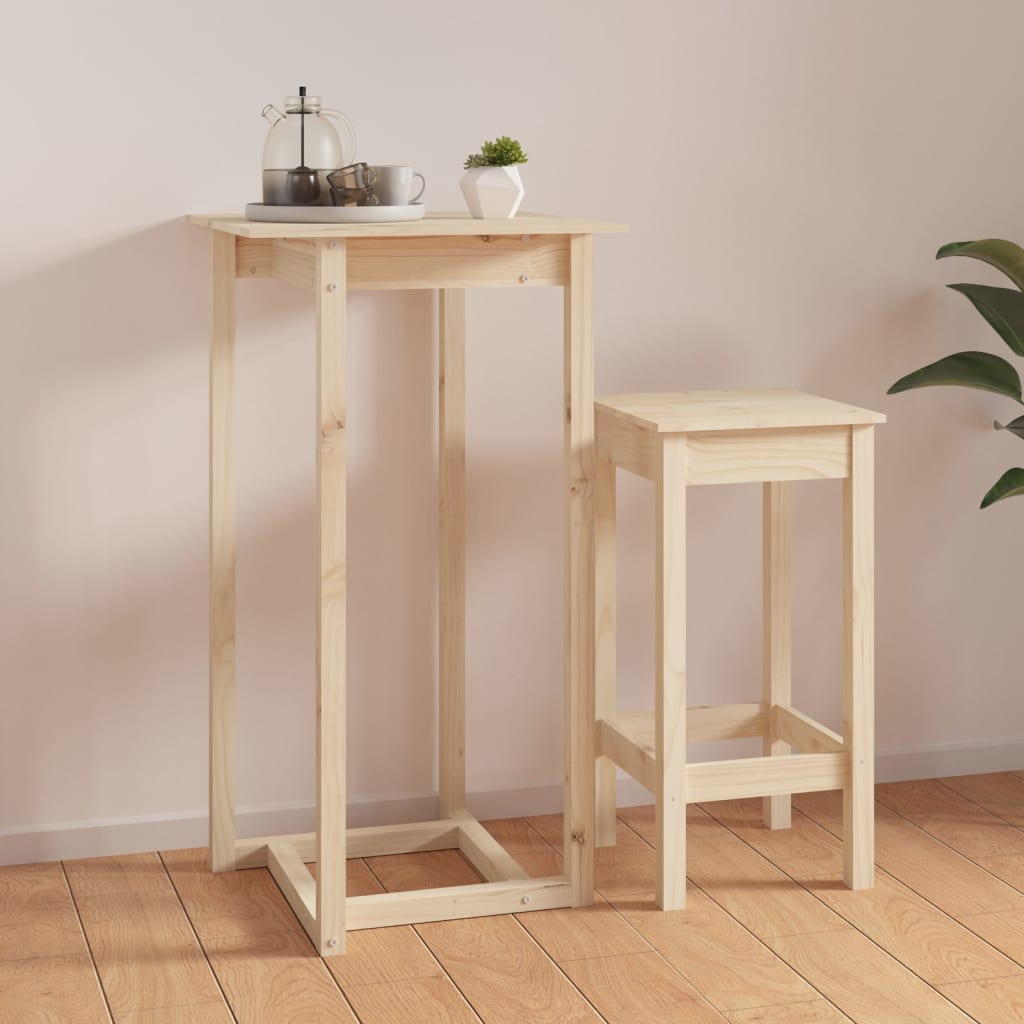 E-shop vidaXL Barový stolík 60x60x110 cm masívne borovicové drevo