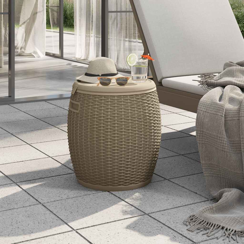 E-shop vidaXL 4-v-1 záhradný úložný box bledohnedý polypropylén