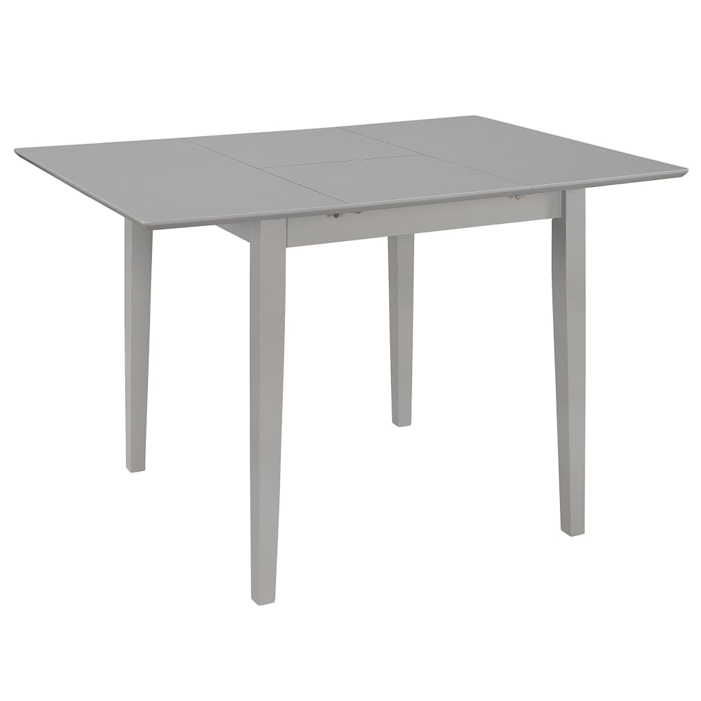 E-shop vidaXL Rozkladací jedálenský stôl drevotrieska sivý (80-120)x80x74 cm