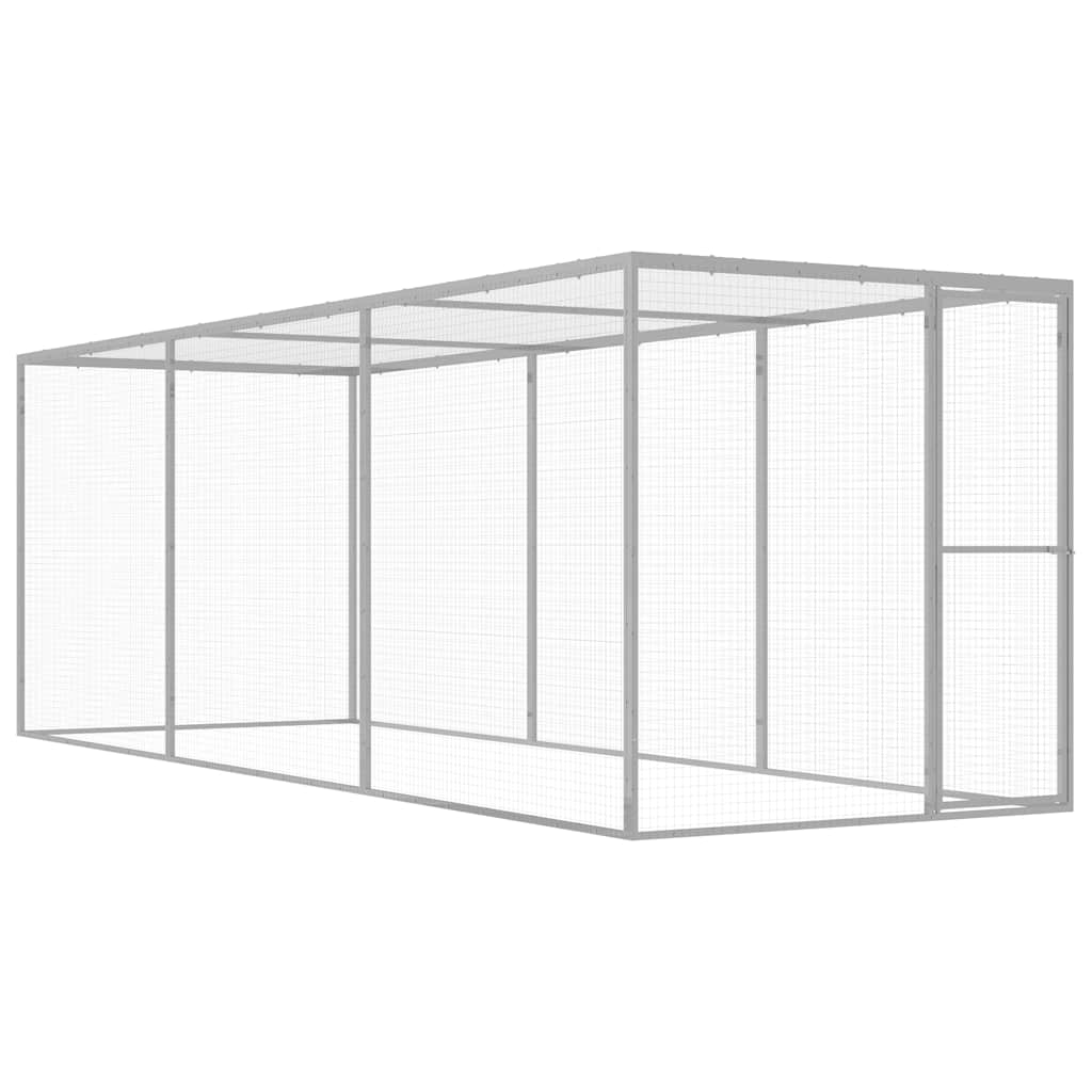 vidaXL Klietka pre mačky 4,5x1,5x1,5 m, pozinkovaná oceľ