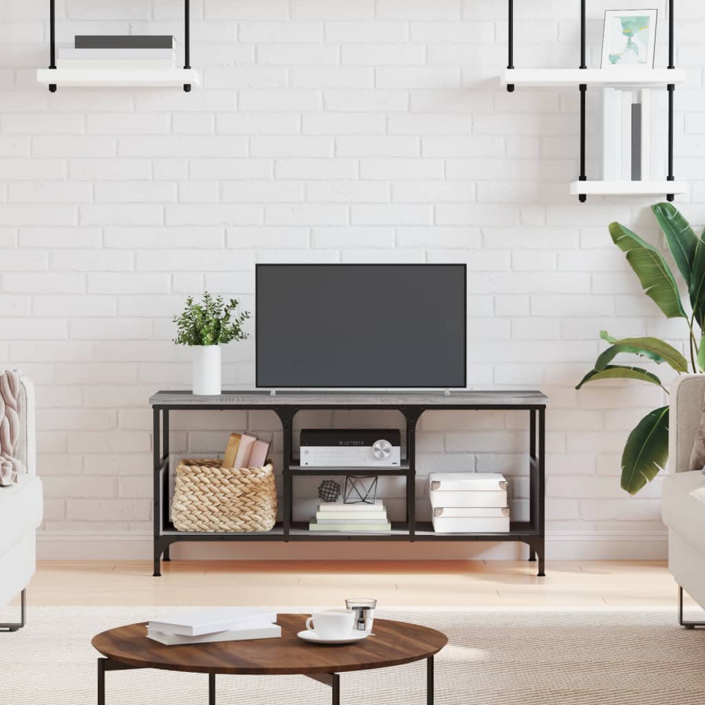 E-shop vidaXL TV skrinka sivá sonoma 100x35x45 cm kompozitné drevo a železo
