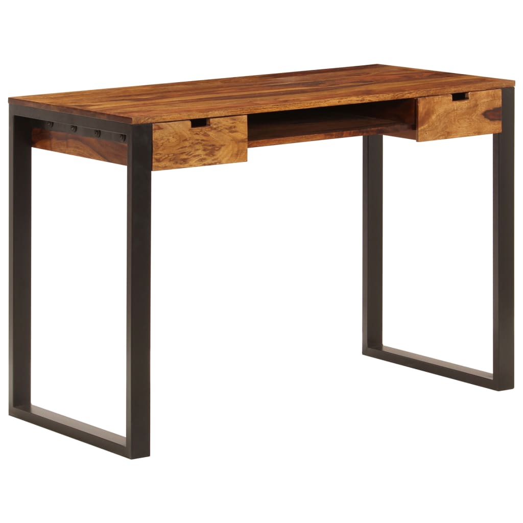 E-shop vidaXL Stôl z akáciaového dreva a ocele 110x55x78 cm