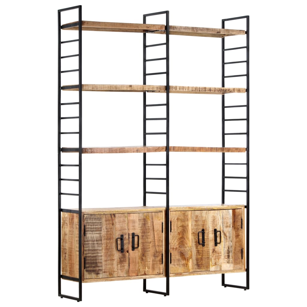 E-shop vidaXL 4-poschodová knižnica 124x30x180 cm surové mangové drevo