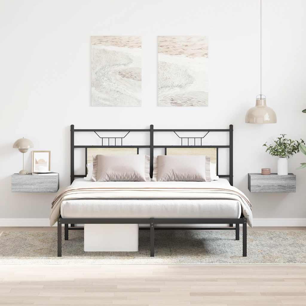 E-shop vidaXL Nástenné nočné stolíky 2 ks sivé sonoma 40x30x15cm sprac. drevo
