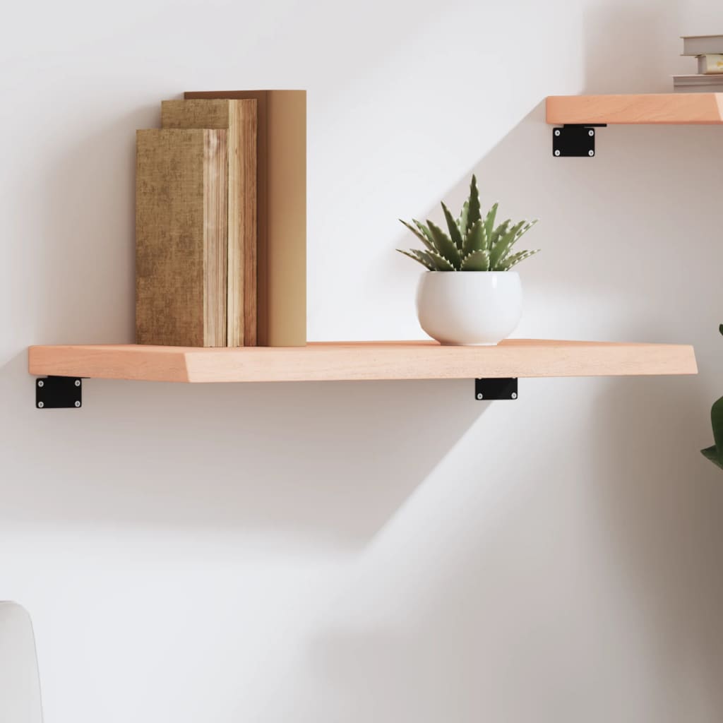 E-shop vidaXL Nástenná polica 60x40x(2-4) cm neošetrený dubový masív