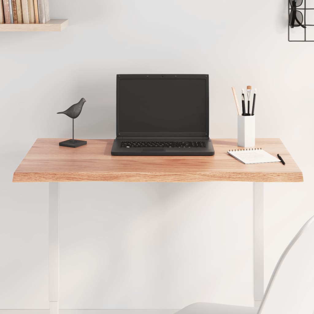 E-shop vidaXL Stolová doska, svetlohnedá 80x60x2 cm, ošetrený dub, živé hrany