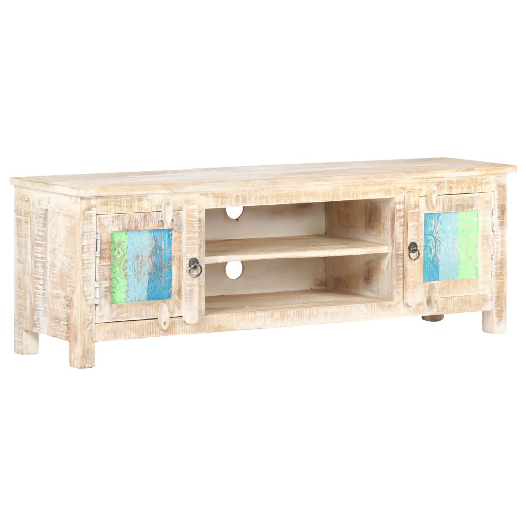 E-shop vidaXL TV skrinka 120x30x40 cm, surový akáciový masív