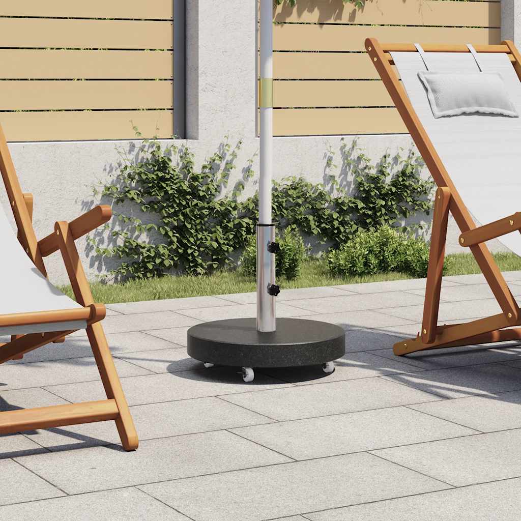 E-shop vidaXL Stojan na slnečník granitový 30 kg okrúhly čierny