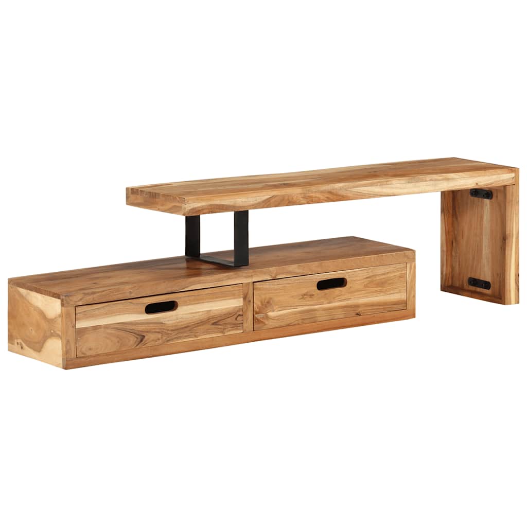 E-shop vidaXL TV stolík (118-200) x 30 x 40 cm masívne akáciové drevo