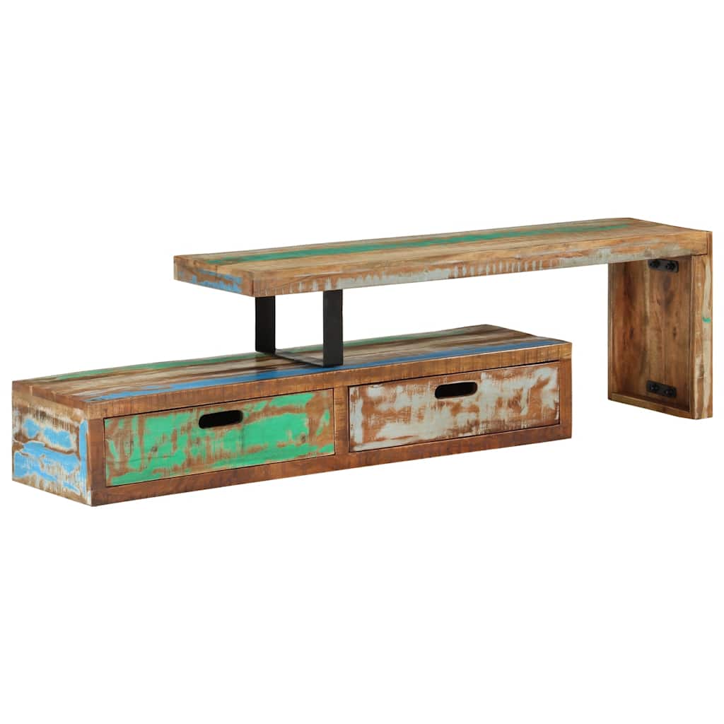 E-shop vidaXL TV stolík (118-200) x 30 x 40 cm masívne recyklované drevo