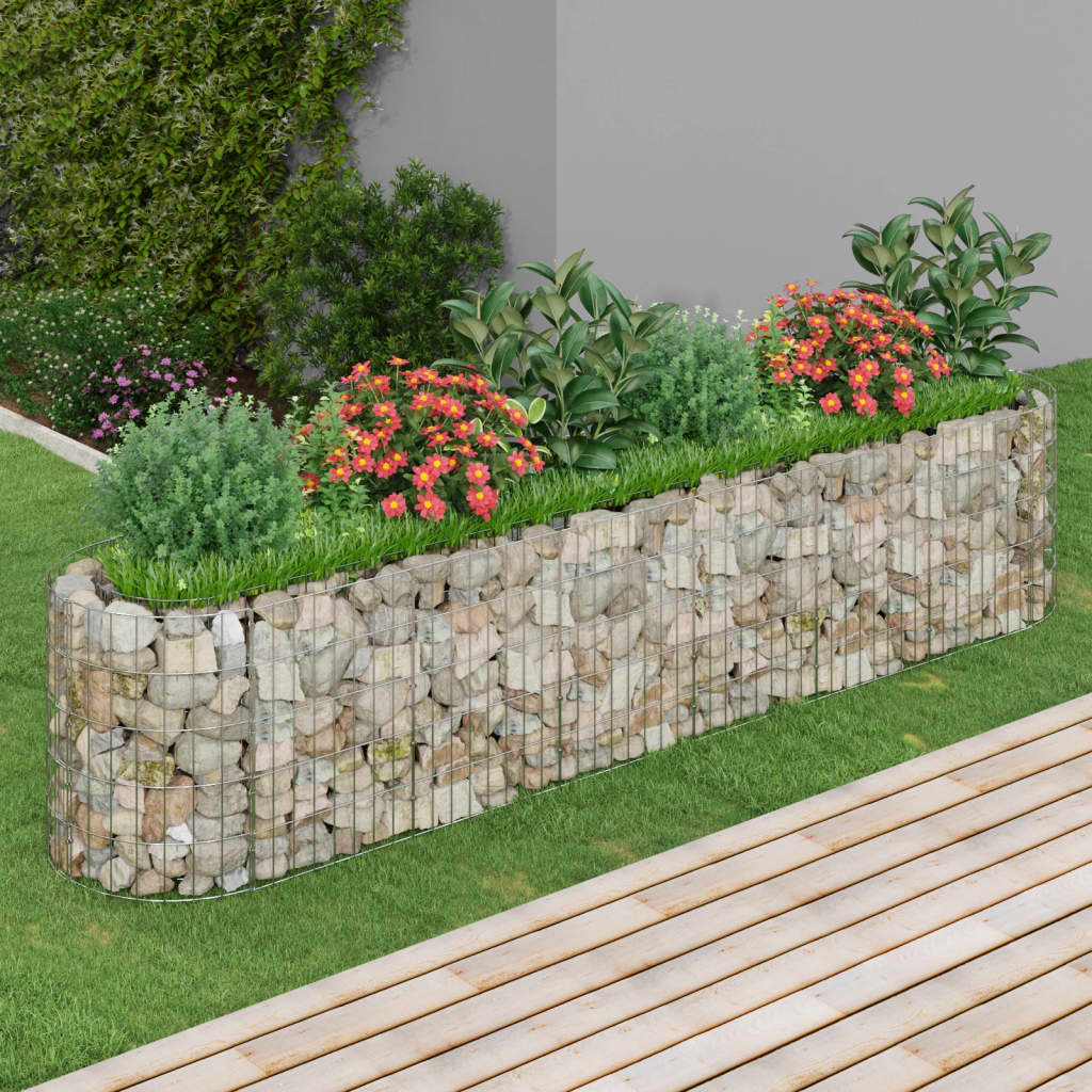 E-shop vidaXL Gabiónový vyvýšený záhon pozinkované železo 260x50x50 cm