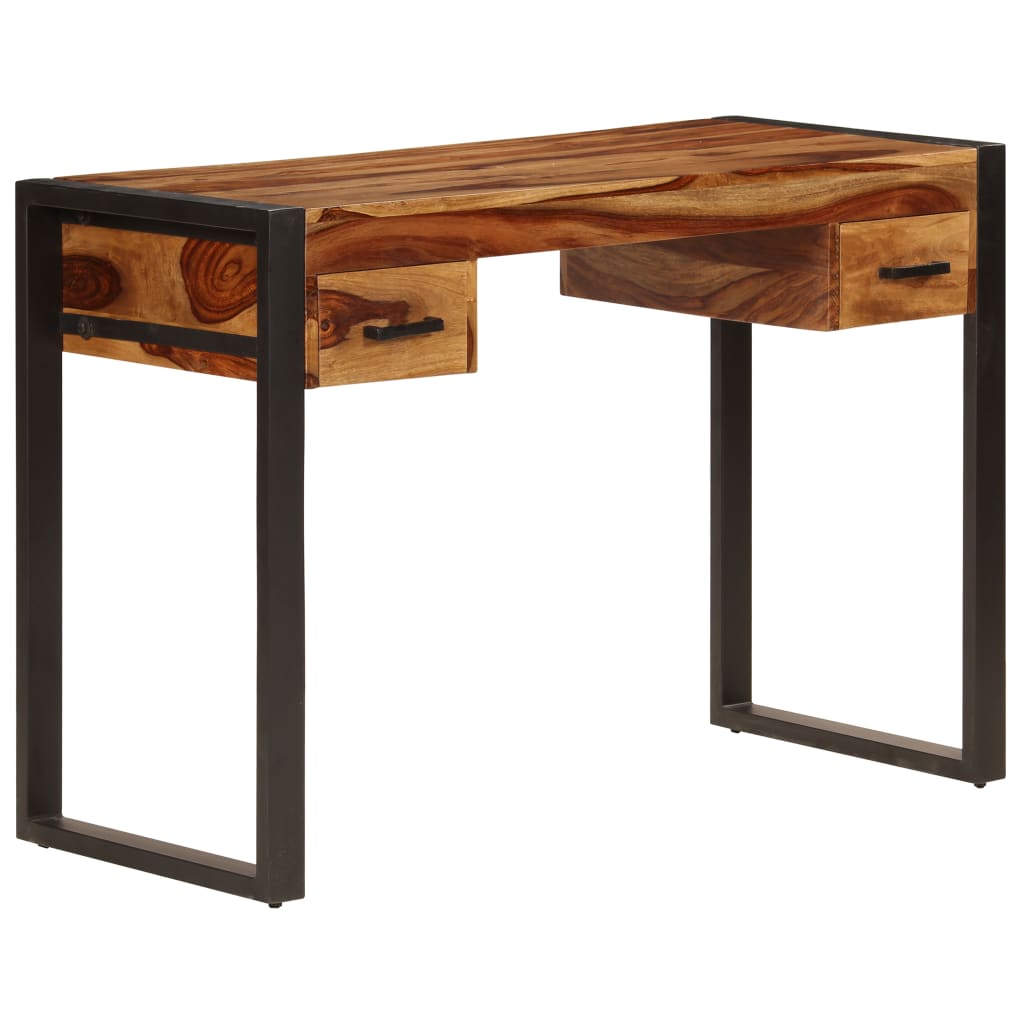 E-shop vidaXL Stôl s 2 zásuvkami 110x50x77 cm masívne akáciaové drevo