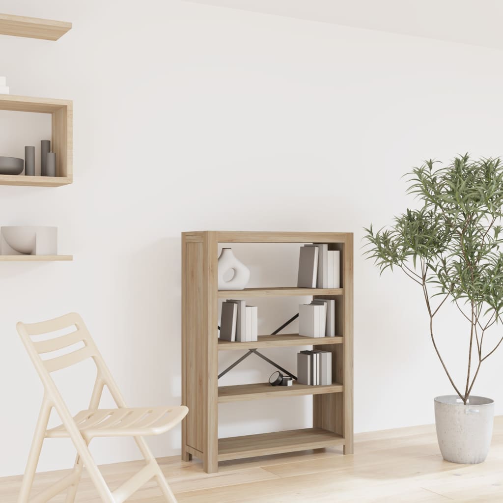 E-shop vidaXL Knižnica so 4 policami 80x30x110 cm akáciový masív