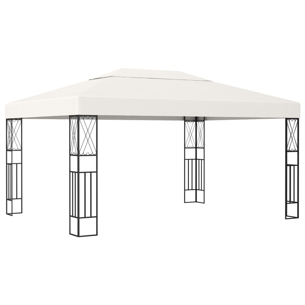 E-shop vidaXL Altánok 3x4 m, krémový, látka