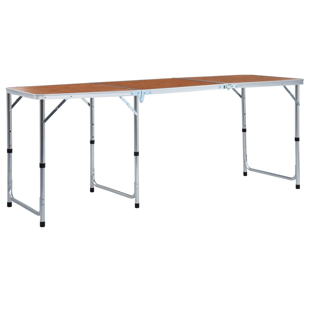 E-shop vidaXL Skladací kempingový stôl 180x60 cm hliníkový