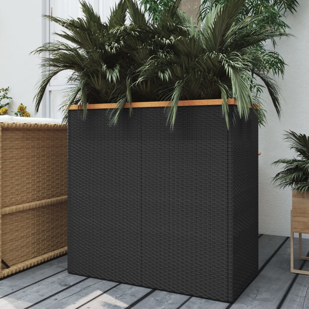 E-shop vidaXL Kvetináč čierny 80x40x80 cm polyratan
