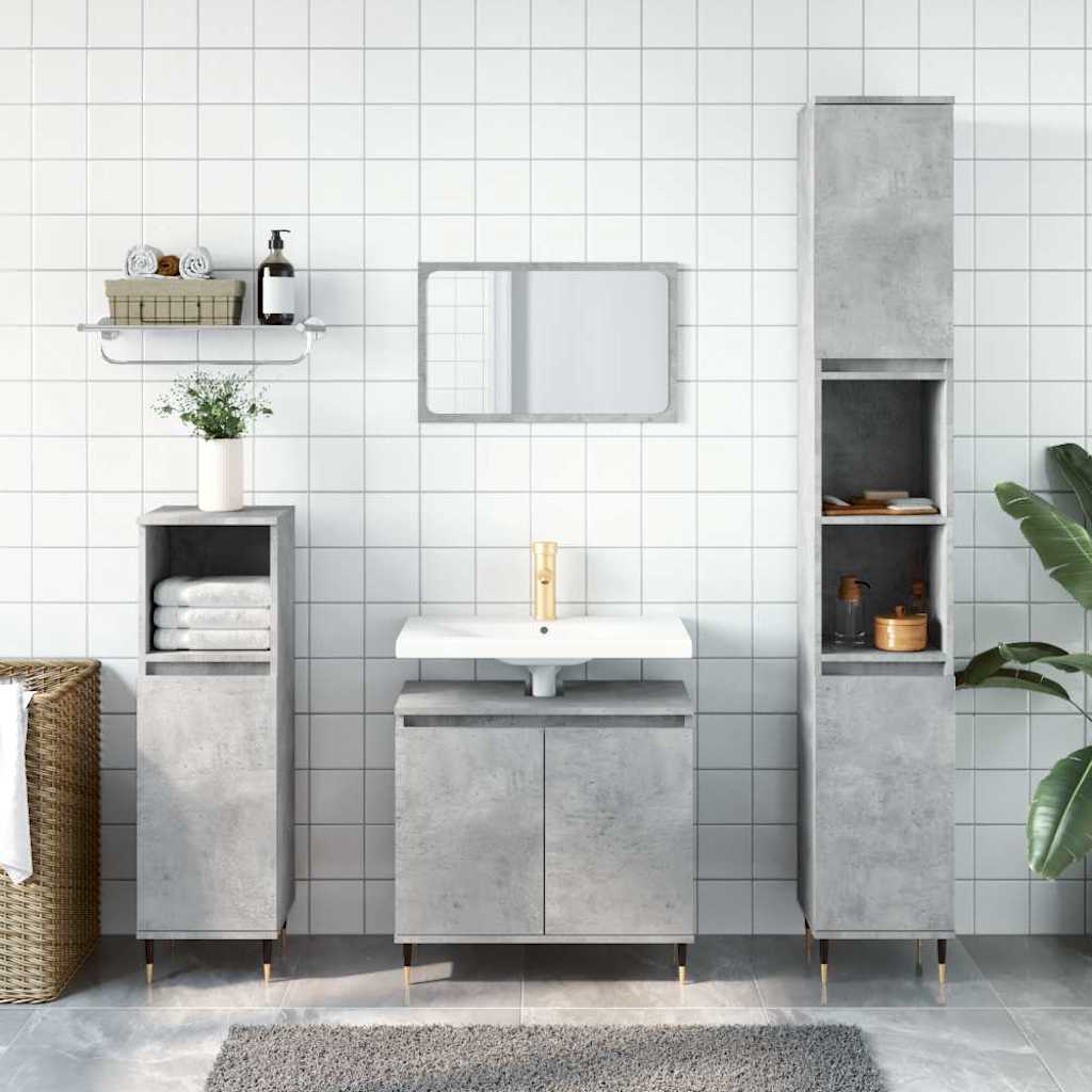 E-shop vidaXL Kúpeľňová skrinka betónovo sivá 58x33x60 cm kompozitné drevo