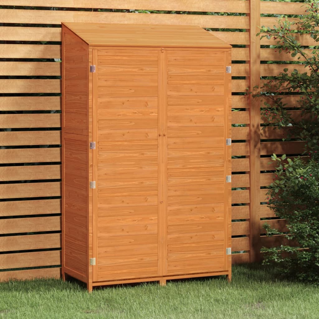 E-shop vidaXL Záhradná kôlňa hnedá 102x52x174,5 cm masívne jedľové drevo