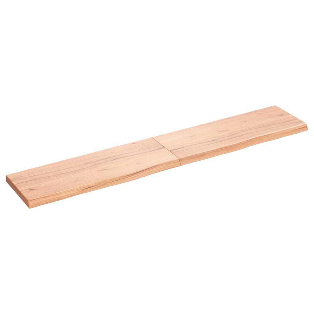 E-shop vidaXL Nástenná polica bledohnedá 160x30x(2-4) cm ošetrený masívny dub