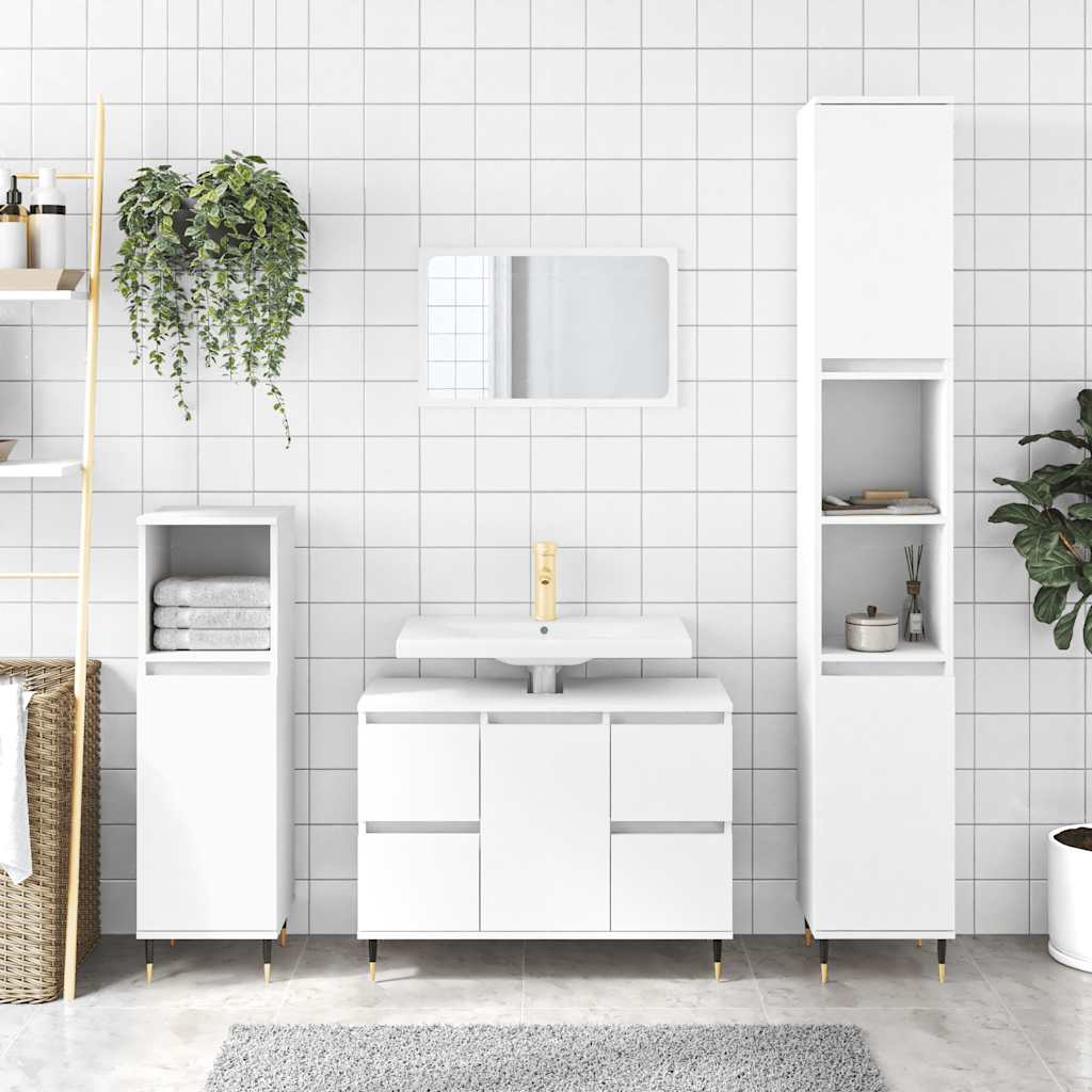 E-shop vidaXL Kúpeľňová skrinka biela 80x33x60 cm kompozitné drevo
